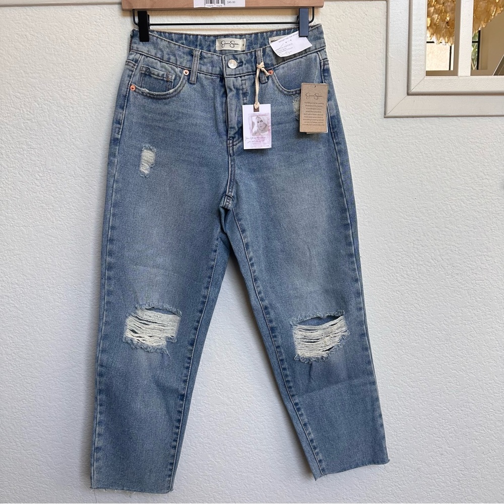 Jessica Simpson last light spotlight high rise straight crop denim jeans